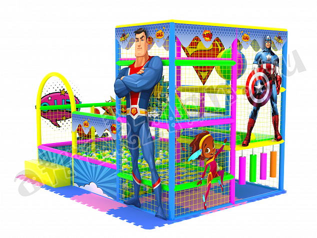 Детский игровой лабиринт "Супер герои"